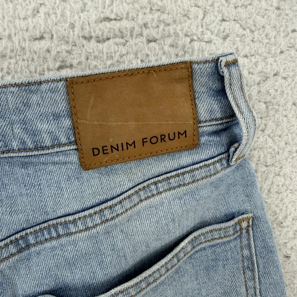 Denim Forum The '50s Arlo Long Shorts Womens 25 Blue Denim Cutoff Aritzia 5